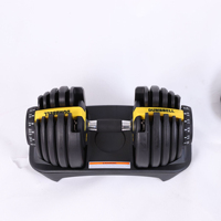 Haltères réglables en fonte de 24 kg / 52,5 lb, équipement de fitness pour la maison et la musculation
