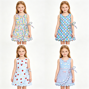 Vestido Deportivo sin Mangas Estampado para Niñas Pequeñas, Protección Solar UPF50+, Falda <span class=keywords><strong>de</strong></span> Golf Infantil, Estilo Traje <span class=keywords><strong>de</strong></span> Baño, Vestido Informal <span class=keywords><strong>de</strong></span> Verano - Product Image 2