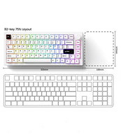 Clavier mécanique en aluminium AKKO M1 V5 noir, blanc, argent, 82 %, entièrement assemblé, Bluetooth 5.0, taux de polling 1000 Hz, RGB, pour le gaming