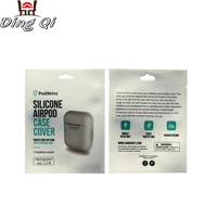 Sac en plastique Mylar miniature imperméable personnalisé pour produits électroniques, fermeture à 3 côtés, accessoires, pochette plate pour étui de protection AirPod
