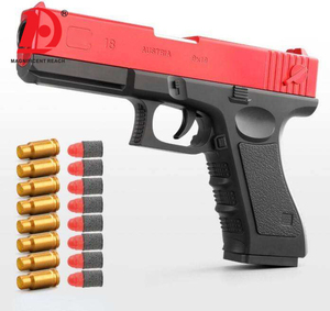 Huada Trò chơi bắn súng Hướng dẫn sử dụng vỏ ejecting Foam mềm Bullet Gun đồ chơi khí động học an toàn EVA softball G18 Súng đồ chơi Blaster Gun đồ chơi - Product Image 5
