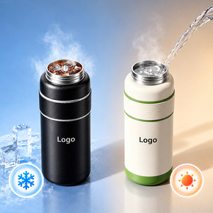 550ML 316 Stainless Steel Vacuum Insulated <b>Bottle</b> Large Capacity Dual Drinking <b>Straw</b> <b>Water</b> Cup Portable Car Tumbler OEM ODM - Product Image 2