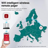 Bouton d'appel Wi-Fi intelligent pour personnes âgées avec surveillance par application, téléavertisseur d'urgence domestique, alerte SOS sans fil pour soignant, sonnette d'alerte de vie
