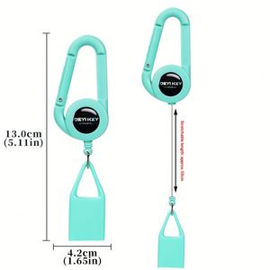 High-Resilience Retractable <b>Ring</b> Anti-Loss Anti-Theft Keychain <b>Key</b> Fob Loss-Prevention Liger Case Easy-Pull Buckle <b>Plastic</b> - Product Image 2