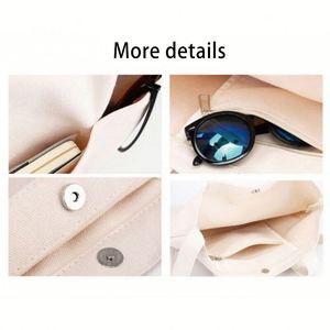 Custom Eco Friendly Heavy Duty Tote Bag Factory OEM <b>Canvas</b> New Style Reusable Fashion Shopping Handbag for Promotional Bags - Product Image 3