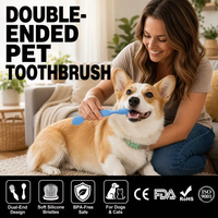 Brosse à dents pour animaux de compagnie sans BPA, taille mini, portable, en silicone, pour le nettoyage des dents des chiens et des chats, soins dentaires, directement de l'usine
