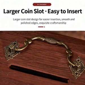 Alcancía <span class=keywords><strong>de</strong></span> Madera Maciza Pequeña Vintage, Hecha a Mano y Personalizada, <span class=keywords><strong>Caja</strong></span> <span class=keywords><strong>de</strong></span> Madera para Guardar Dinero, Decoración del Hogar - Product Image 4