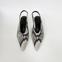 Ansu 2025 Nouvelle Collection Automne – Mules Femme Coréennes en Cuir Véritable Imprimé Serpent, Bout Pointu, Talon Chaton, à Boucle