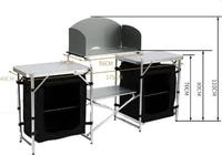 Table pliante extérieure portable moderne pour cour, salle à manger, armoires de cuisine, pique-nique, armoire de cuisine, meubles de cuisine de ferme