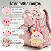 Boneka Kucing Custom dengan Syal Bunga, Boneka Hewan Lucu Lembut, OEM ODM Boneka Plushie Lembut untuk Dekorasi Kamar Anak