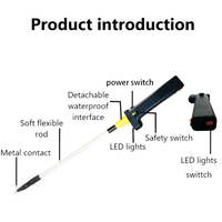 Nuevo Varilla de Control Eléctrica de 100 cm de Plástico PP Azul para Cerdos, Vacas y Ganado, Impermeable, Larga, con Iluminación, Equipo para Aves de Corral