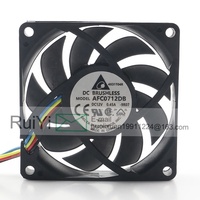 Delta 5V 24V 48V DC12V 0.45A AC EC 7015 70X70X15MM 7CM 4 fils PWM régulation de vitesse CPU Double roulement à billes AFC0712DB Ventilateur de refroidissement