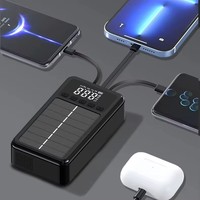 Démarreur de Voiture Portable 12000mAh avec Batterie Externe Solaire et Pompe à Air – Booster de Batterie d'Urgence pour Voyages en Extérieur
