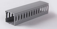 Organiseur de câbles en PVC solide ignifuge gris résistant aux UV de 40-60 mm, canaux de câblage flexibles à dents rugueuses, gaines de câblage à fentes