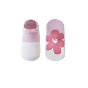 Chaussettes antidérapantes pour bébés filles et garçons, chaussettes chaudes en coton épais pour tout-petits, unisexes, avec grip - Product Image 1
