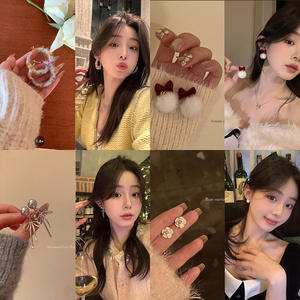 Aiguille haut de gamme perle boucles d'oreilles pour femmes rétro foule conception boucles d'oreilles populaire polyvalent élégant boucles d'oreilles en gros 925 argent GRS - Product Image 4