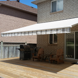 Nhà Máy Giá Tùy Chỉnh Nhôm Cong Cánh Tay Điện Có Thể Thu Vào Mái Hiên Hiên Patio Mái Ngoài Trời Không Thấm Nước Mái Hiên - Product Image 6