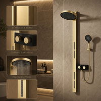 Conjunto de Ducha para Baño, Panel de Ducha Impermeable para Hotel, Instalación Montada en la Pared, Sistema de Columna de Ducha de Lujo con Mezclador