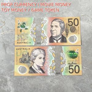 超薄型高品質オーストラリアドル紙幣、50ドルと100ドルの薄型オーストラリアドル小道具紙幣、50ドルと100ドルのプラスチック製リアルな紙幣、透明窓付き - Product Image 4