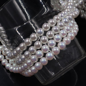 Perles de verre rondes <span class=keywords><strong>effet</strong></span> aurore raffinées de 8 mm, en vrac, pour la fabrication de bijoux de luxe DIY, collier, bracelet, prix de gros d'usine - Product Image 4