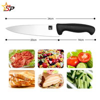 Couteau de chef en acier inoxydable de haute qualité de 8 pouces, manche en PP, écologique, ultra-affûté, meilleur choix pour la cuisine à domicile, boîte cadeau