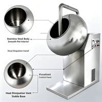 Machine à enrober le chocolat multifonctionnelle en acier inoxydable, petite machine à enrober les cacahuètes et les bonbons
