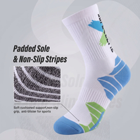 Chaussettes de course personnalisées pour jeunes - Chaussettes de compression antidérapantes et anti-ampoules avec option de marque privée