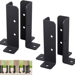 Supports d'ancrage réglables en U pour poteaux de clôture en <span class=keywords><strong>bois</strong></span> 4x4, <span class=keywords><strong>fixation</strong></span> simple face, <span class=keywords><strong>kit</strong></span> de base robuste pour poteaux de pergola, 2 mm - Product Image 4