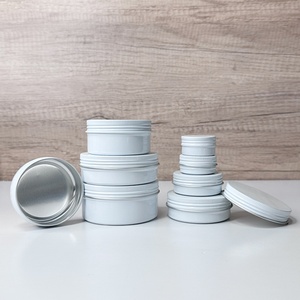 5ml 10ml 20ml 30ml 50ml 60ml 80ml 100ml 150ml 200ml Round White Sliver Aluminum Cosmetic Tin Container Metal Aluminum Jar - Product Image 1