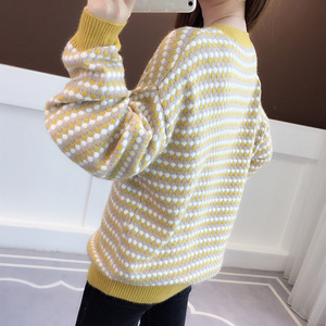 Phong cách thời trang Hàn Quốc cô gái ưa thích Hàng dệt kim phụ nữ giản dị mới nhất người phụ nữ thiết kế mới Áo len - Product Image 5