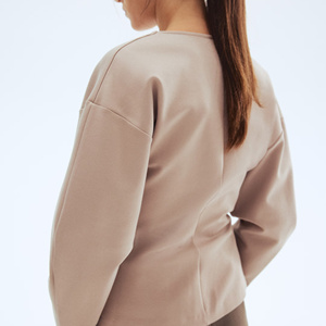 <span class=keywords><strong>Cardigan</strong></span> in maglia con scollo a V <span class=keywords><strong>Beige</strong></span> con accenti di bottoni in metallo, un <span class=keywords><strong>Cardigan</strong></span> a maniche lunghe con colori Olid stile comodo e semplice - Product Image 3
