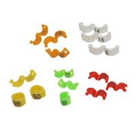 Bagues de patte numériques en plastique pour canaris, diamètre intérieur 2,7/3/4/4,5/5 mm, anneaux de patte pour oiseaux, type boucle, pour perroquets et pigeons, NO. 1~100