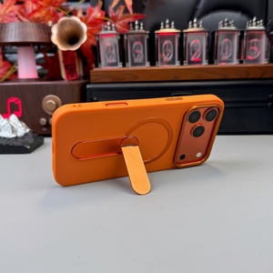 เคสโทรศัพท์หนัง PU แม่เหล็กแบบกำหนดเองสำหรับ iPhone 17 14 15 16 Pro Max 17 Air พร้อมขาตั้งโลหะแบบซ่อนในตัว ป้องกันการกระแทก - Product Image 5
