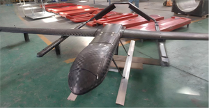 Cadre de <span class=keywords><strong>drone</strong></span> VTOL personnalisé en fibre de carbone noir brillant, utilisé pour l'observation - Product Image 6