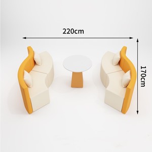 Divano da divano in pelle a forma <span class=keywords><strong>di</strong></span> S sofà per ufficio pubblico della Lobby dell'hotel della banca dell'ospedale - Product Image 5