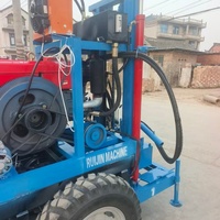 Foreuse hydraulique portable de 200 m pour puits d'eau, types remorque moto et chenilles, personnalisation OEM couleur et logo, diamètre de forage 3-12 pouces
