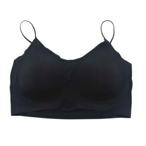 Vente en gros de soutien-gorge push-up sans couture pour femmes en latex de couleur unie à coupe fine soutien-gorge push-up sans couture pour jeunes filles seins comiques - Product Image 2