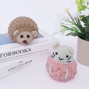 Cute Crochet Hamster Stuffed Animal 10cm Soft Yarn <b>Toy</b> Perfect <b>Desk</b> or Shelf Decoration Handmade Soft Plush <b>Toys</b> - Product Image 4