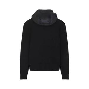 Nuova Giacca Bomber Invernale in Lana Lavorata a Maglia con Patchwork, Marca <span class=keywords><strong>Trendy</strong></span> Streetwear da <span class=keywords><strong>Uomo</strong></span> con Cappuccio, Imbottita in Piuma d'Oca Bianca - Product Image 5