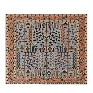 Tapis Aara Living sur mesure, tissé à la main, en coton, à poils moyens, avec envers antidérapant en latex, couleur pastel unie, classique - Product Image 2