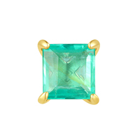 Eternal Metal Bijoux de piercing pour nez et oreille en or jaune massif 14K avec zircon, style romantique pour mariage, type labret, embouts à enfiler sans filetage