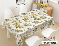 Sets de table en PVC à motif floral citron et rose, imperméables et faciles à nettoyer, résistants à la chaleur, antidérapants, écologiques, pour la décoration de la table à manger, la maison et la cuisine