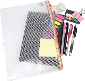 Bolsa Transparente con Cierre de Malla, Impermeable, para Documentos A4, Carpeta Portadocumentos de Plástico para Estudiantes, Útiles Escolares, Uso en Exámenes - Product Image 5