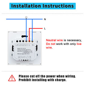 Bingoelec Smart <span class=keywords><strong>Home</strong></span> <span class=keywords><strong>Control</strong></span> remoto eléctrico 600W Interruptor táctil Alexa <span class=keywords><strong>Control</strong></span> de voz Inalámbrico Wifi Interruptor táctil - Product Image 5
