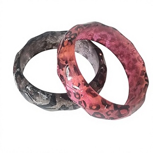 Best Quality Handmade Resin <b>Bangles</b> With Polka Dots And Stripes Fashion Jewelry <b>For</b> Women Round Shape Designer Bracelets - Product Image 2