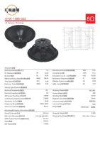 1586-002 Altavoz de 15 Pulgadas a Bajo Precio, Gran Potencia RMS 600W 45HZ-2KHZ, Audio Profesional de Medios Bajos para Eventos con Line Array