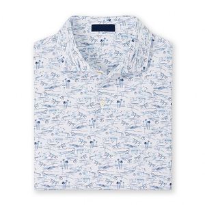 T-shirts de golf à col pour hommes, OEM avec broderie de logo, 80% polyester, 20% élasthanne - Product Image 2