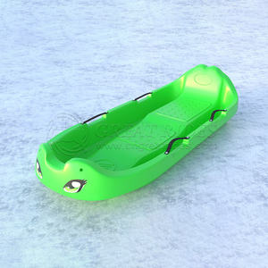 زلاجة ثلجية ملونة من البولي إيثيلين، خفيفة الوزن وآمنة للأطفال، للانزلاق في الحقول الثلجية والأنشطة الخارجية في الشتاء - Product Image 5