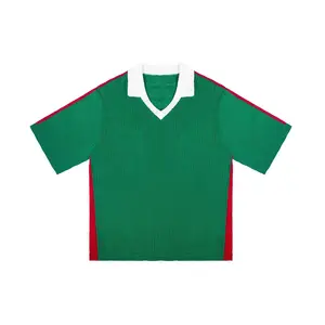 Logo di design personalizzato per adulti a manica corta da calcio Polo uncinetto maglia maglia top calcio set maglie a maglia maglie a maglia