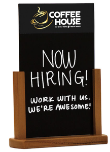 Menu en bois personnalisé avec logo pour restaurant et <span class=keywords><strong>bar</strong></span>, <span class=keywords><strong>tableau</strong></span> noir A4 A5 mini - Product Image 3